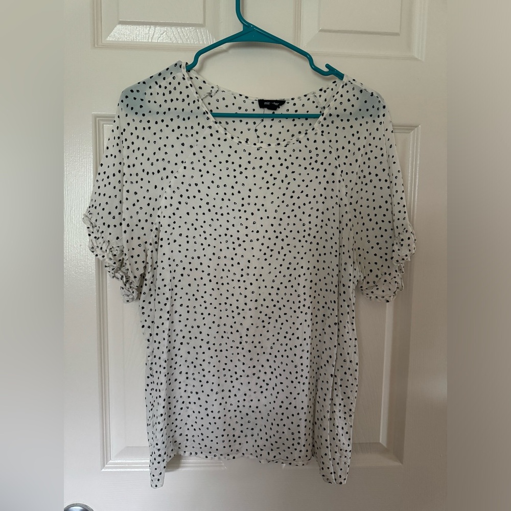 Pinkblush Black and White Blouse